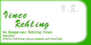 vince rehling business card